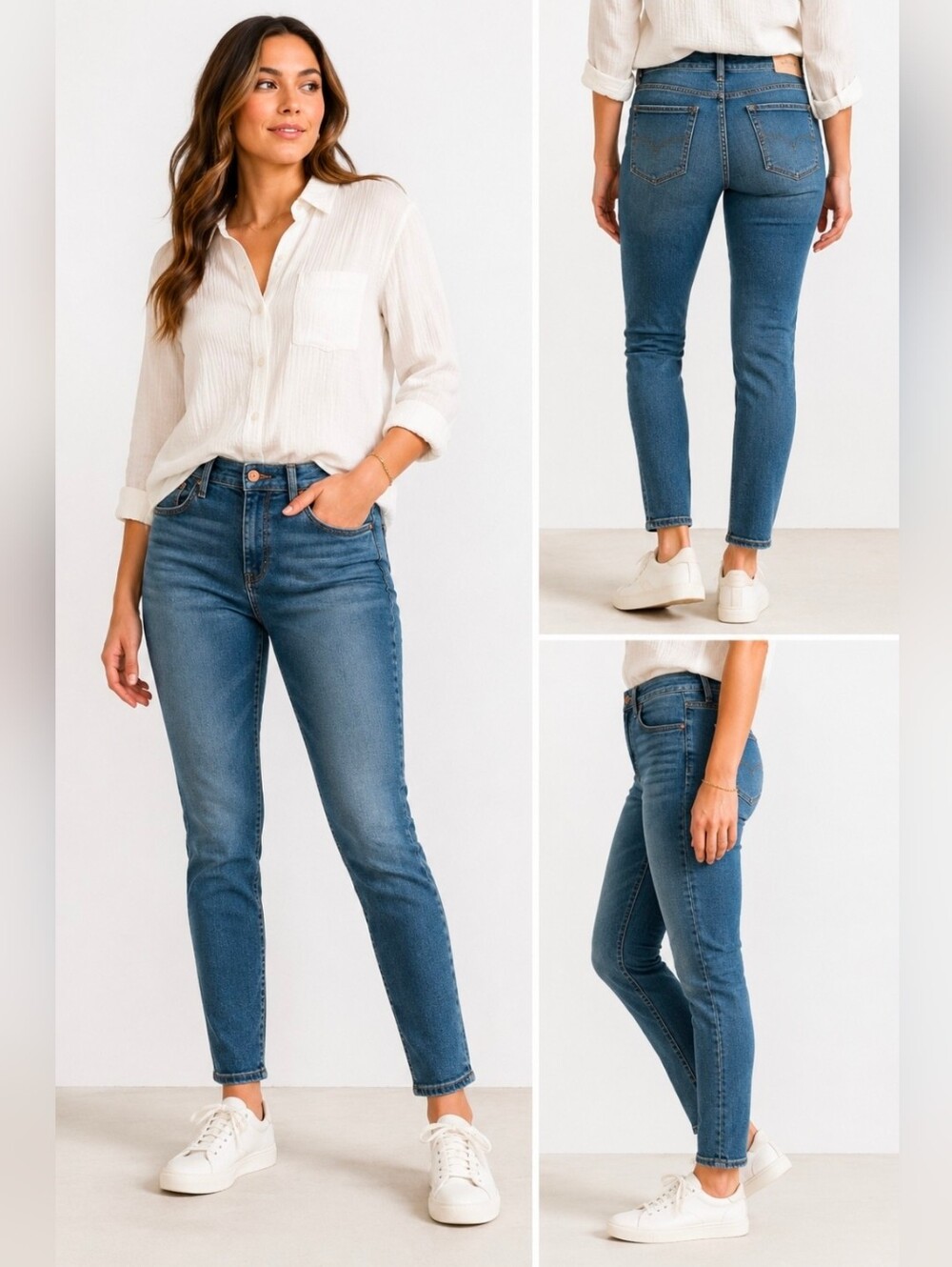 Pilcro and the Letterpress Skinny Jeans Women's 27 Blue Mid Wash Stretch Anthrop